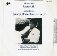 MICHAEL JACKSON Beat It Vinyl Record 7 Inch Epic 1983 Red Vinyl.